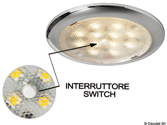 Plafoniera Procion inox con interruttore